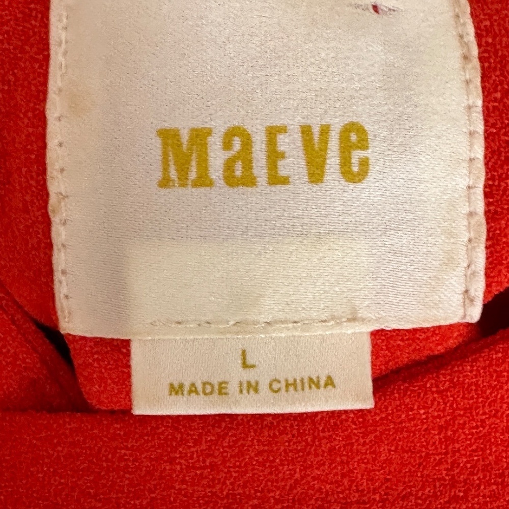 Maeve Women's Large Uma Halter Fit‎ Flare Dress Mini Orange Bold Anthropologie - Picture 6 of 8